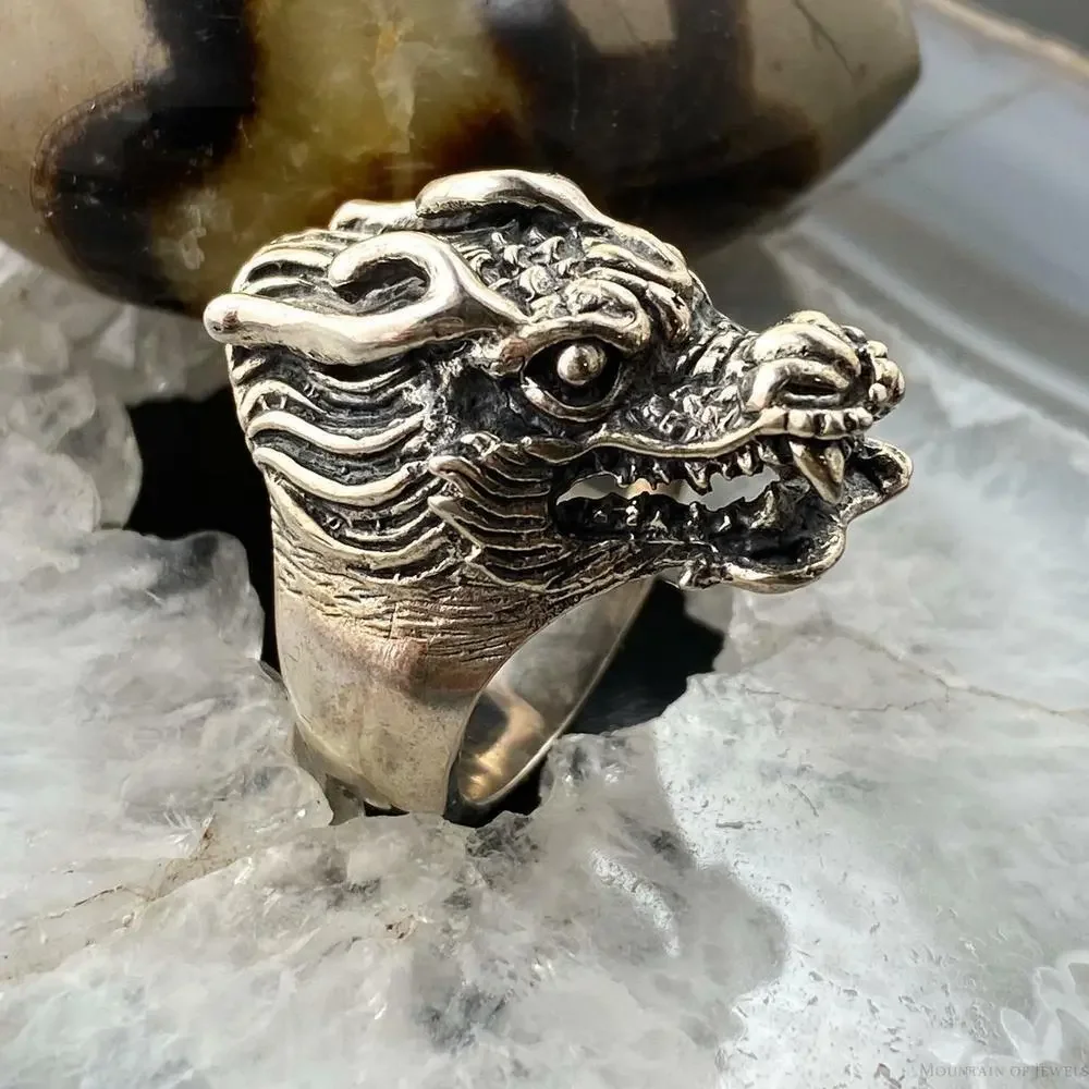 Sterling Silver Demon Skull Ring Size 8 For Women/Men 19 gr Rock N Roll / Biker